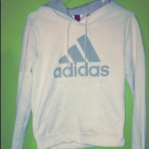 Adidas hoodie white size small